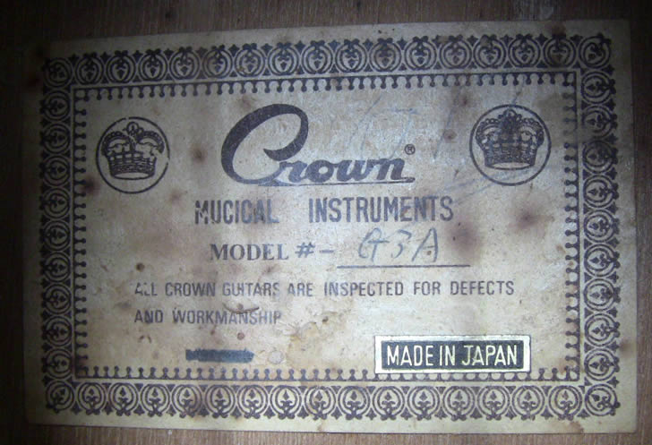 Acoustic guitar Crown label