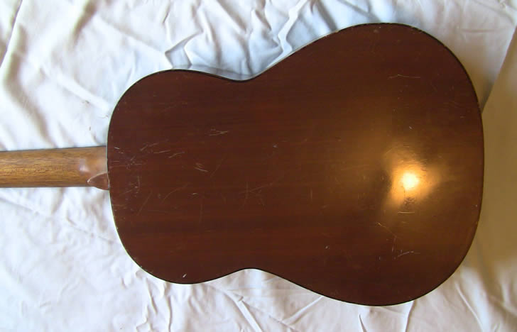 Acoustic guitar body back