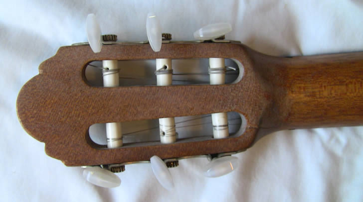 Acoustic guitar headstock back